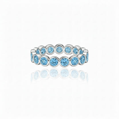Forma Eternity Ring – Teal Blue Spinel