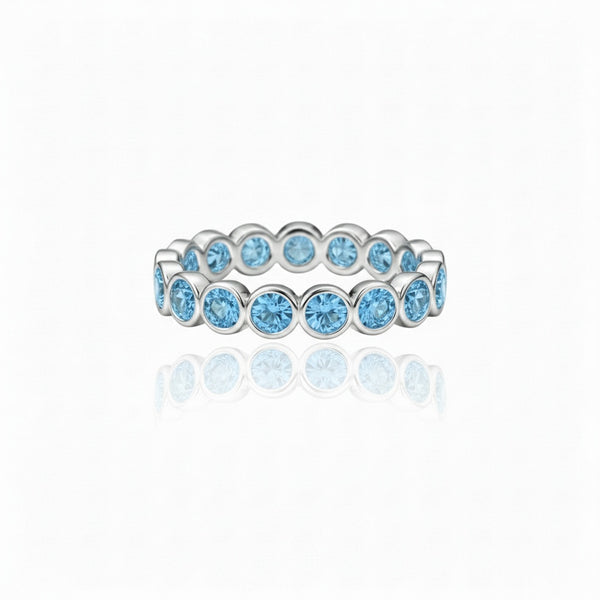 Forma Eternity Ring – Teal Blue Spinel