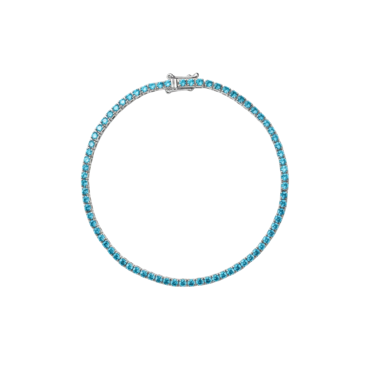 Juno Mini Tennis Bracelet – Teal Blue Spinel