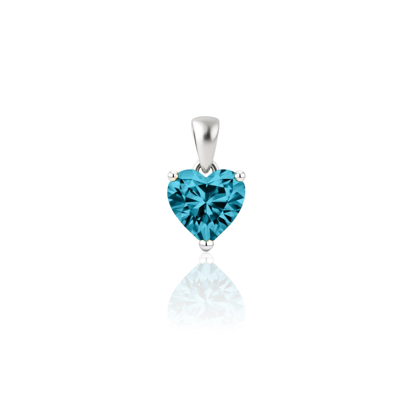 Amore Mini Solitaire Necklace – Teal Blue Spinel