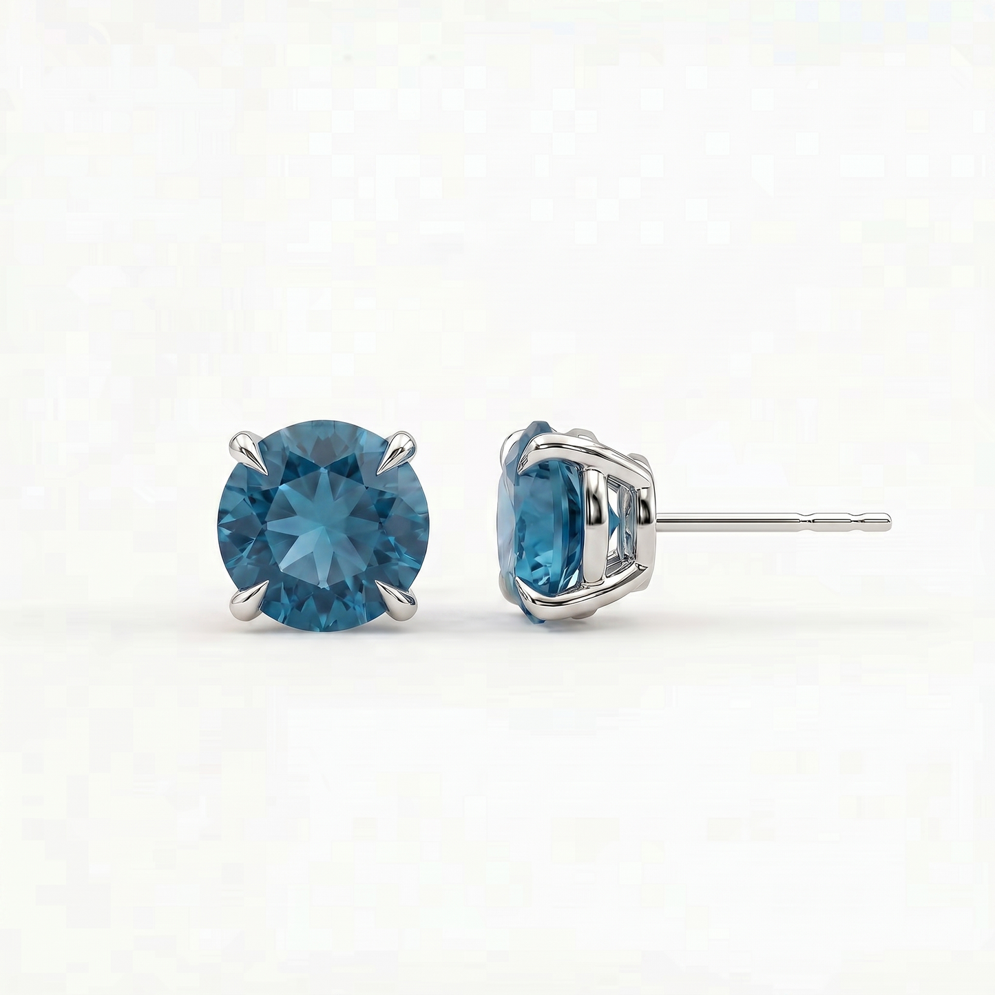 Juno Stud Earrings – Teal Blue Spinel