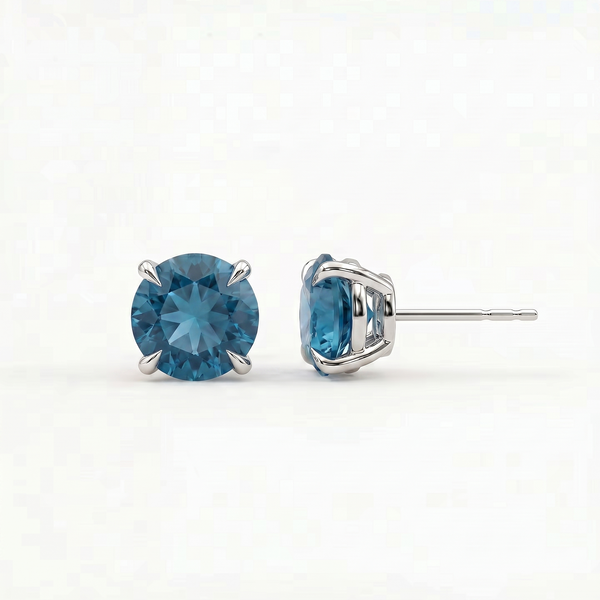 Juno Stud Earrings – Teal Blue Spinel
