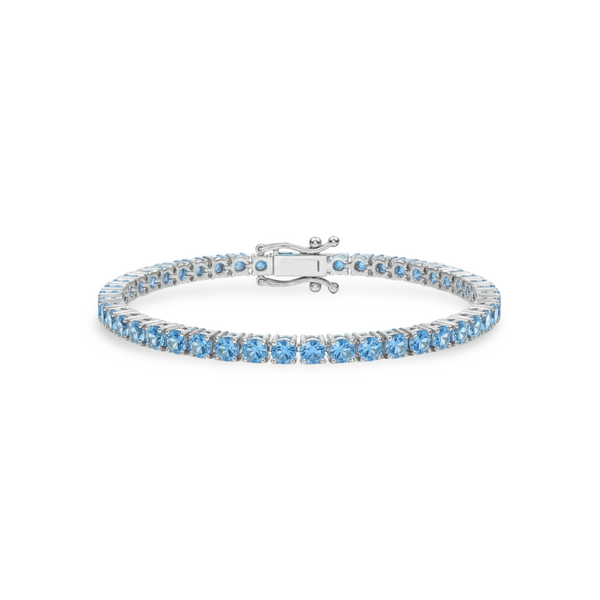 Juno Grande Tennis Bracelet – Teal Blue Spinel