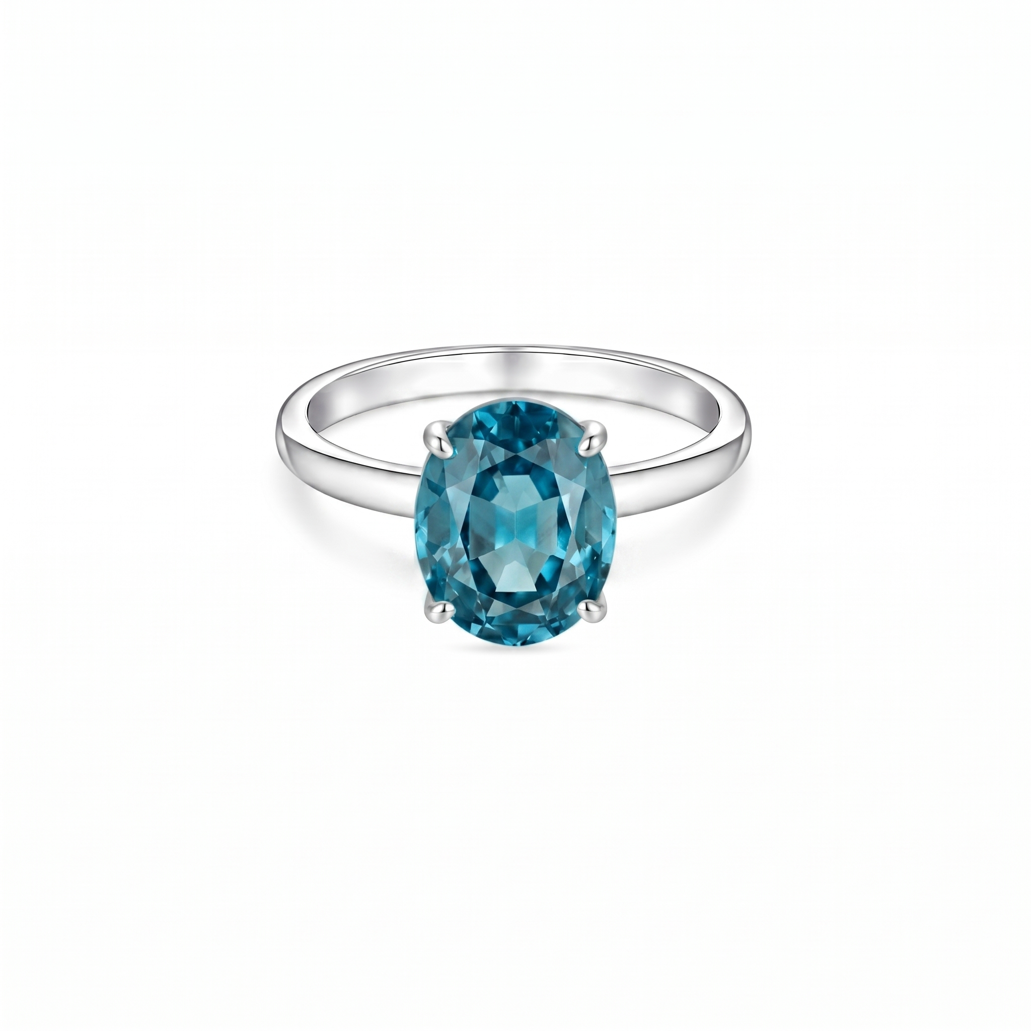 Velara Signature Ring – Teal Blue Spinel