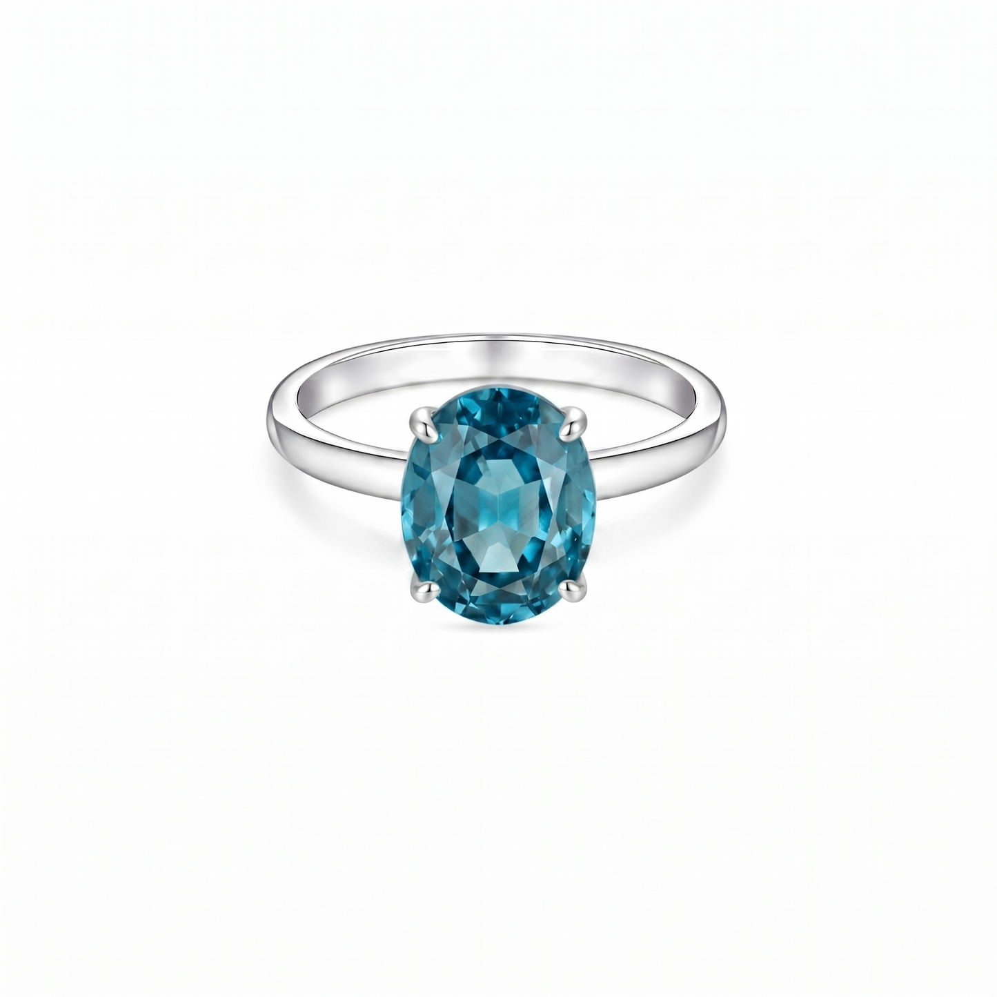 Velara Signature Ring – Teal Blue Spinel