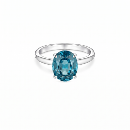 Velara Signature Ring – Teal Blue Spinel