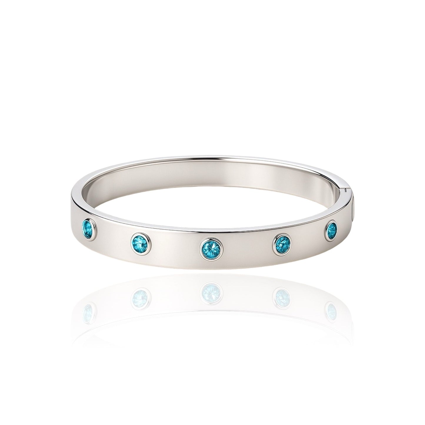Forma Cinco Elemental Bangle – Teal Blue Spinel