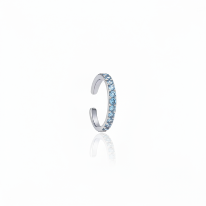 Linea Midi Ear Cuff – Teal Blue Spinel