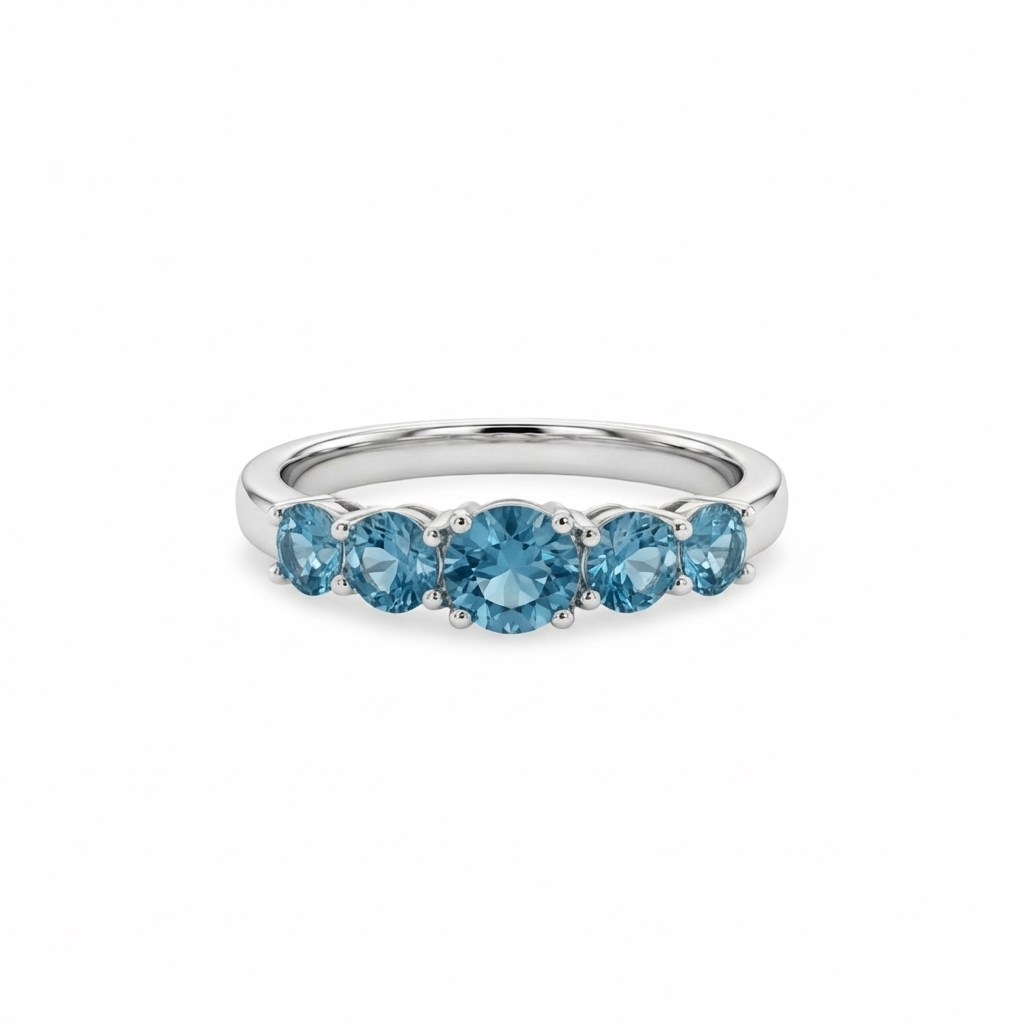 Juno Cinco Ring – Teal Blue Spinel