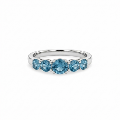 Juno Cinco Ring – Teal Blue Spinel