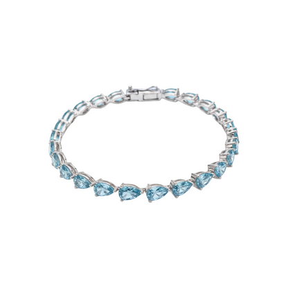 Nova Tennis Bracelet – Teal Blue Spinel