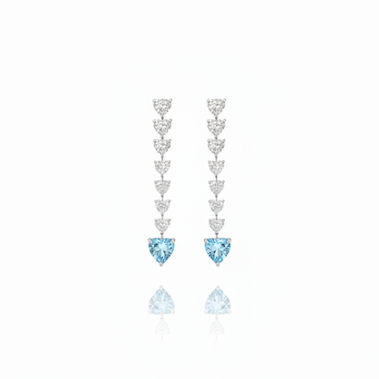 Amore Drop Earrings – Teal Blue Spinel