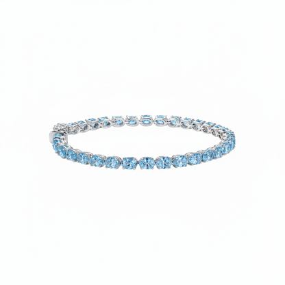 Velara Tennis Bracelet – Teal Blue Spinel