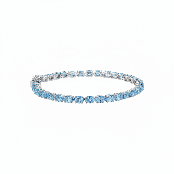 Velara Tennis Bracelet – Teal Blue Spinel