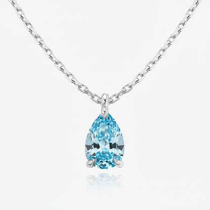 Nova Solitaire Necklace – Teal Blue Spinel
