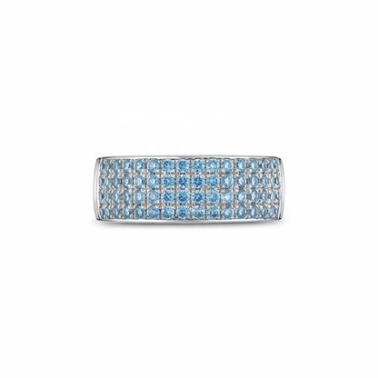 Linea Bold Band Ring – Teal Blue Spinel