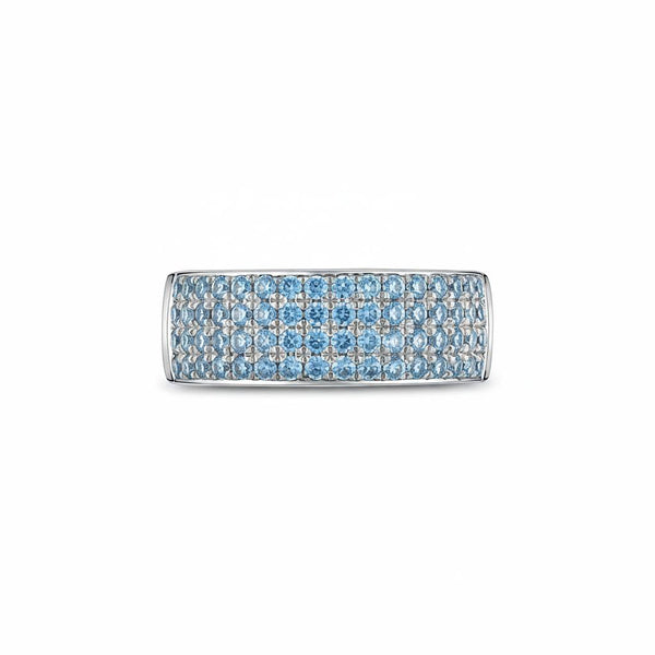 Linea Bold Band Ring – Teal Blue Spinel