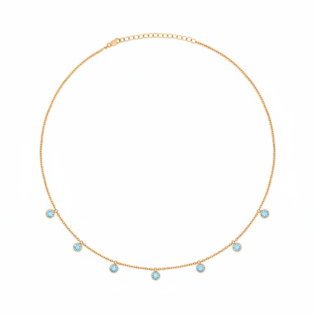 Forma Harmony Necklace – Teal Blue Spinel