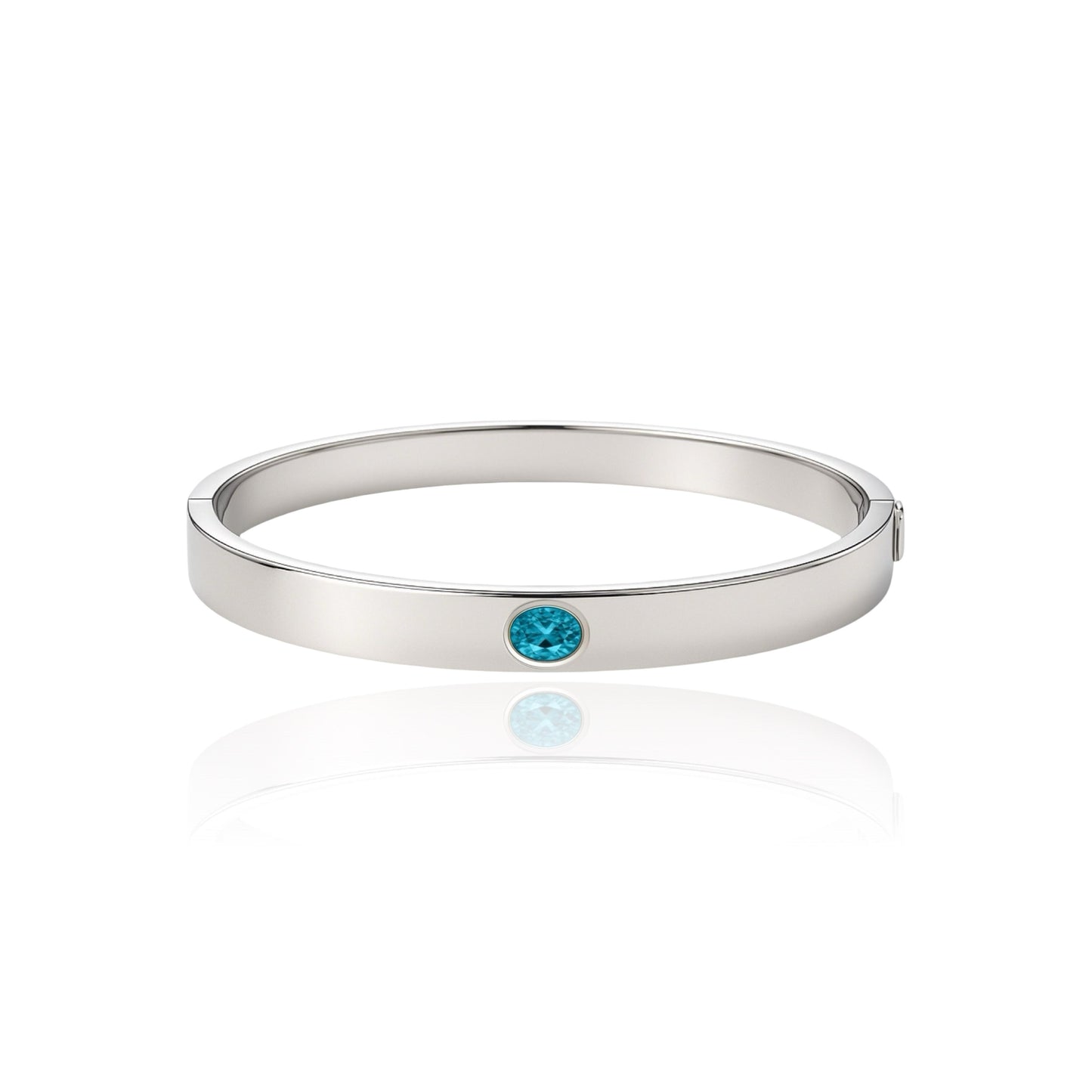 Velara Uno Elemental Bangle – Teal Blue Spinel