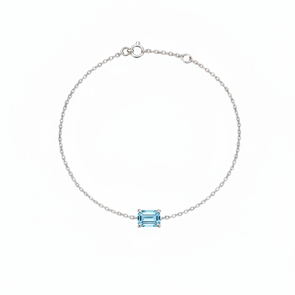 Nexus Solitaire Bracelet – Teal Blue Spinel