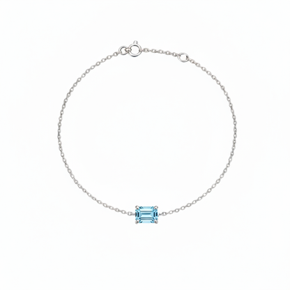 Nexus Solitaire Bracelet – Teal Blue Spinel