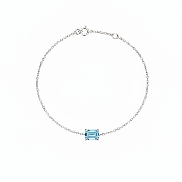 Nexus Solitaire Bracelet – Teal Blue Spinel