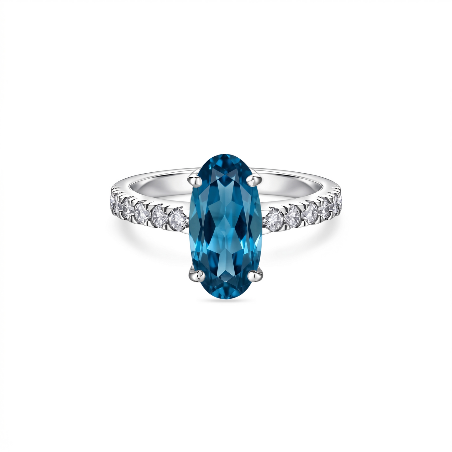 Velara Axis Ring – Teal Blue Spinel