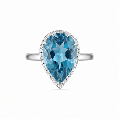 Nova Principessa Ring – Teal Blue Spinel