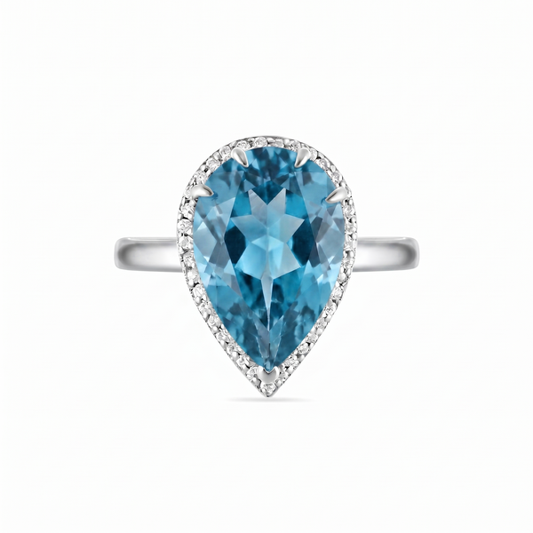 Nova Principessa Ring – Teal Blue Spinel