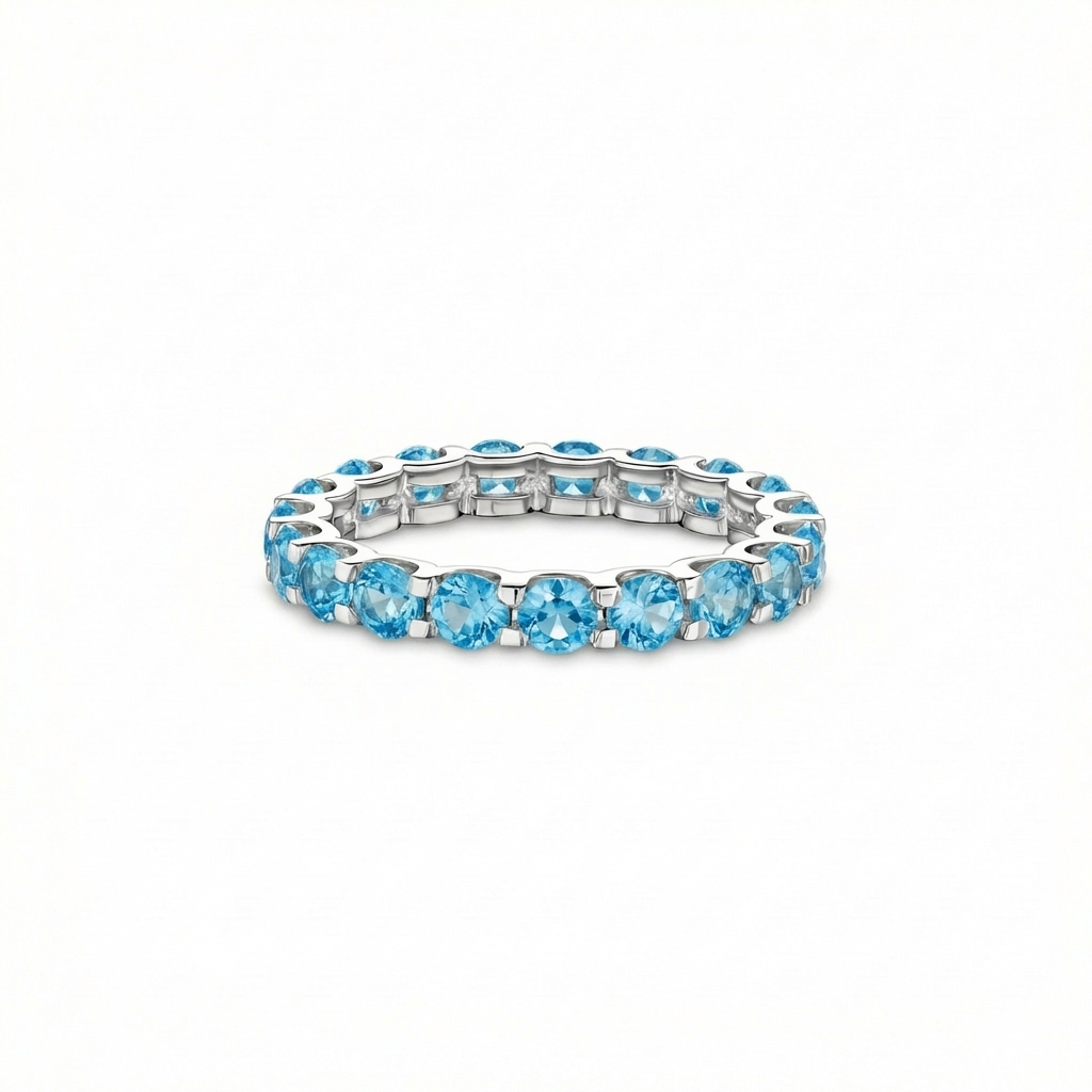 Linea Grande Ring – Teal Blue Spinel