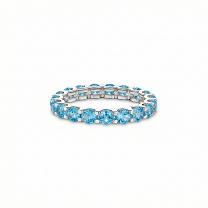 Linea Grande Ring – Teal Blue Spinel