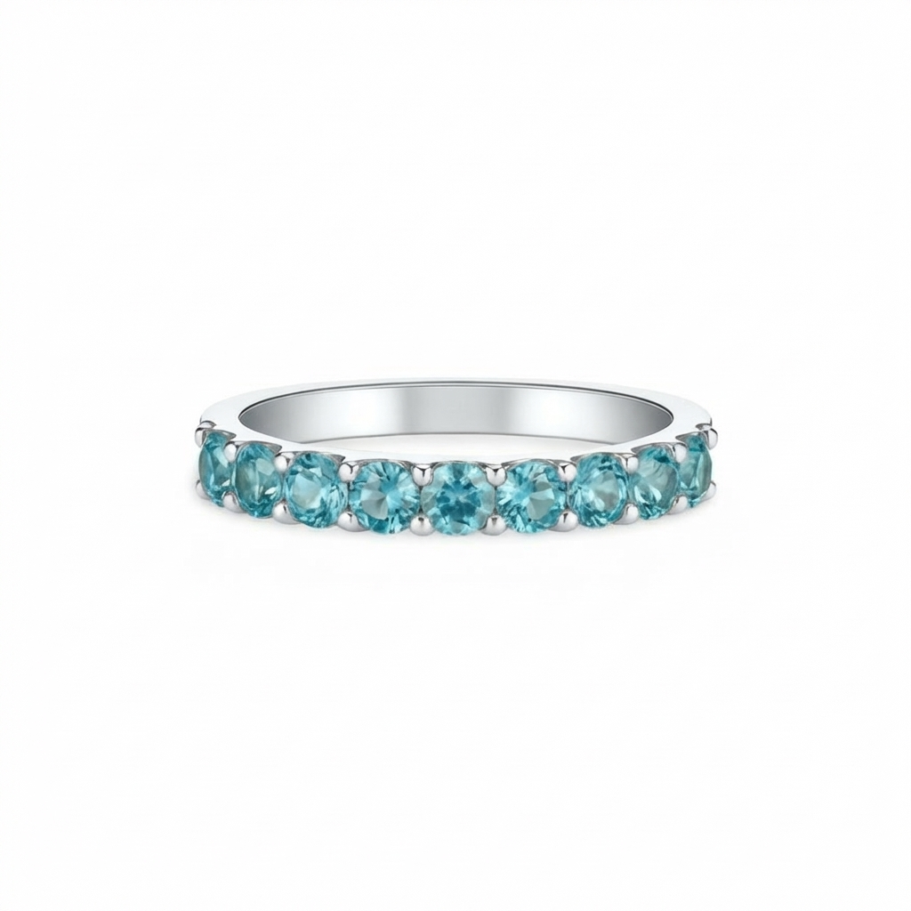 Linea Demi Grande Ring – Teal Blue Spinel