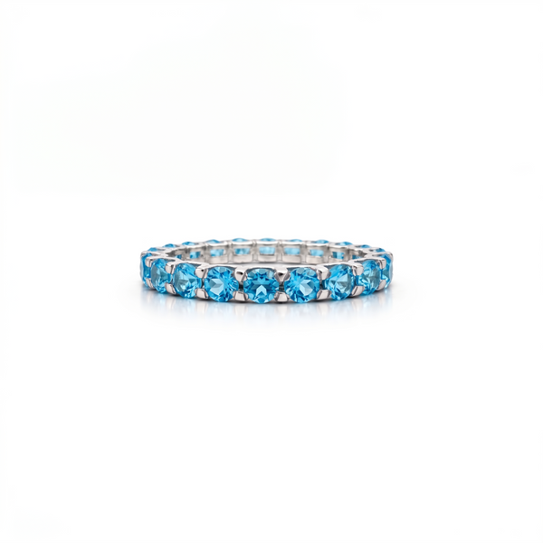 Linea Grande Ring – Teal Blue Spinel