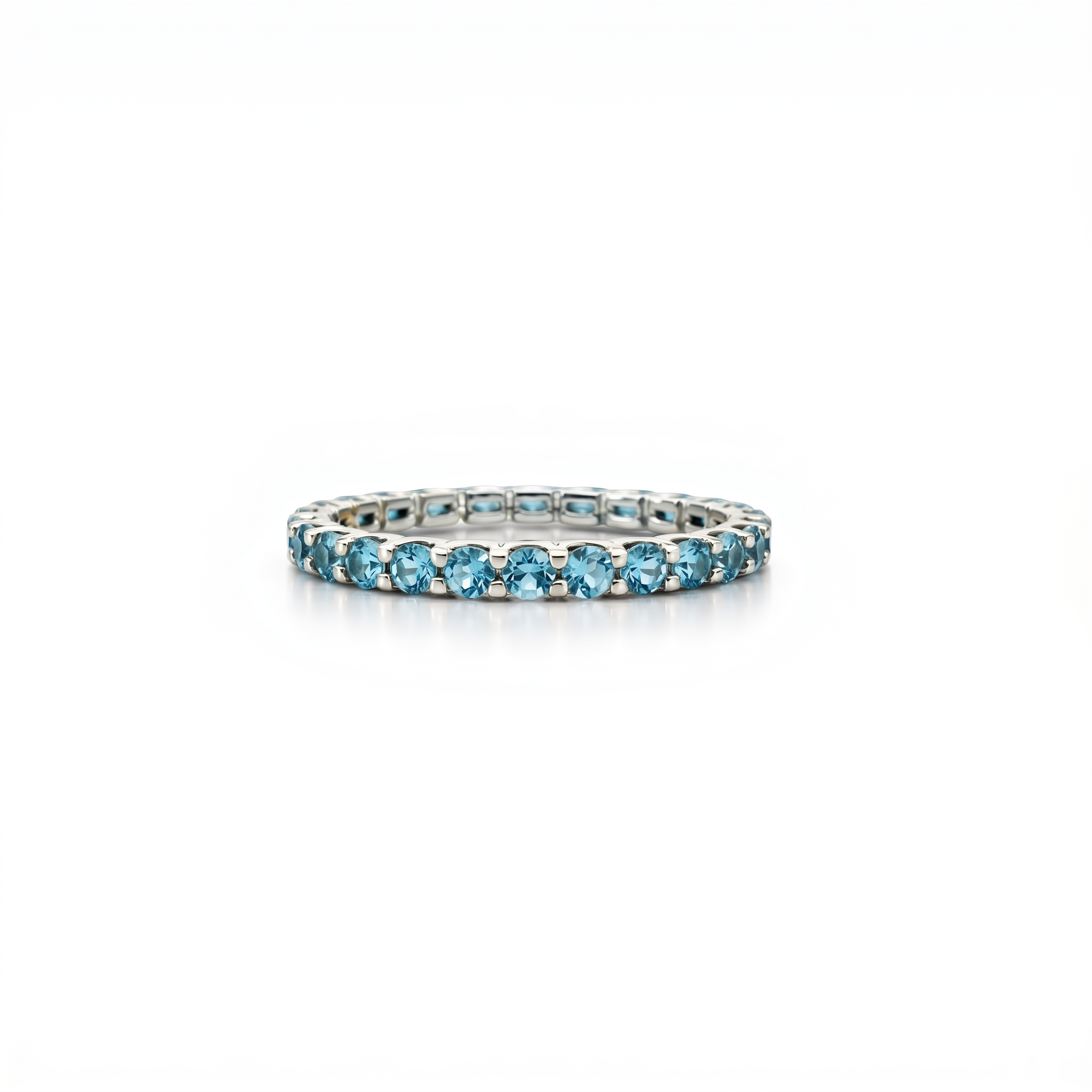 Linea Midi Ring – Teal Blue Spinel