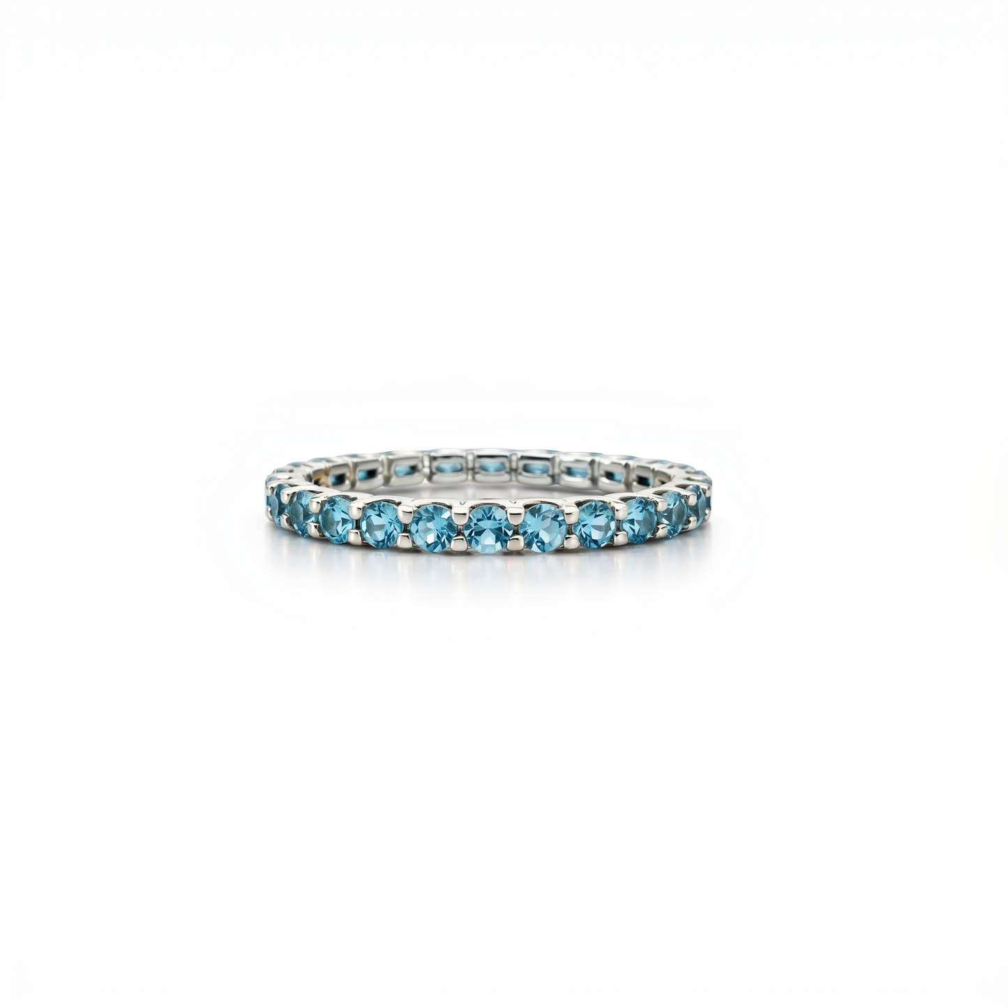 Linea Midi Ring – Teal Blue Spinel