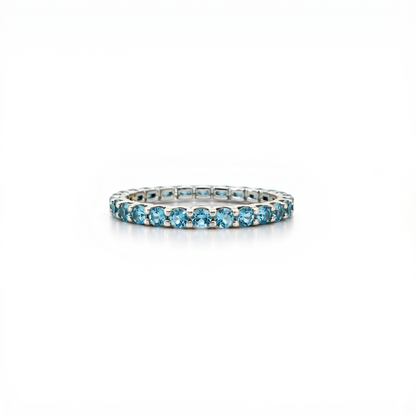 Linea Midi Ring – Teal Blue Spinel