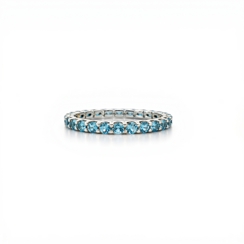 Linea Midi Ring – Teal Blue Spinel