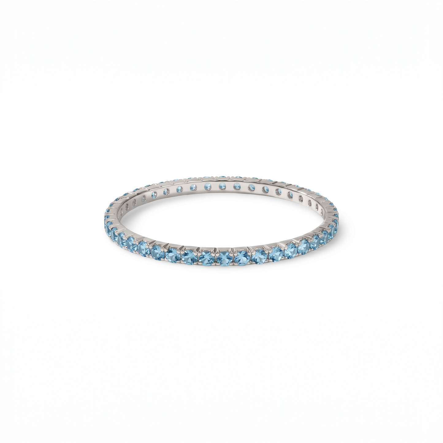Linea Mini Ring – Teal Blue Spinel