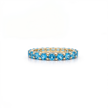 Linea Grande Ring – Teal Blue Spinel