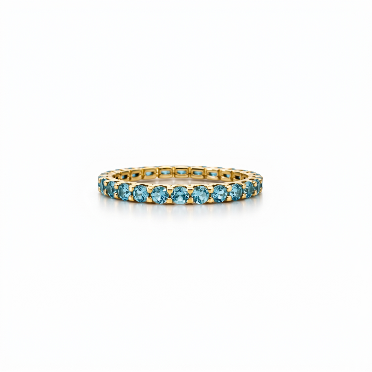 Linea Midi Ring – Teal Blue Spinel