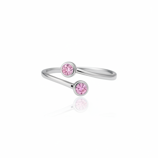 Forma Bypass Ring – Light Pink Sapphire