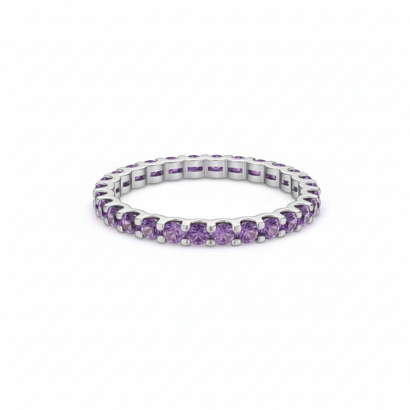 Linea Midi Ring – Purple Amethyst