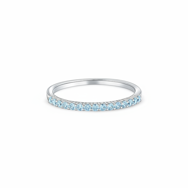 Linea Demi Ring – Teal Blue Spinel