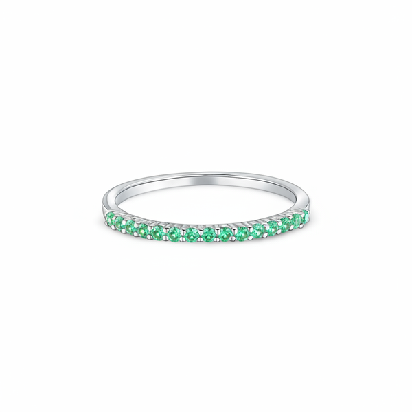 Linea Demi Ring – Colombian Green Emerald