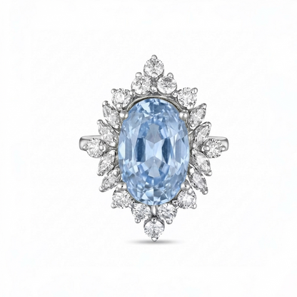 Velara Crown Ring – Light Blue Aquamarine
