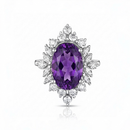 Velara Crown Ring – Purple Sapphire