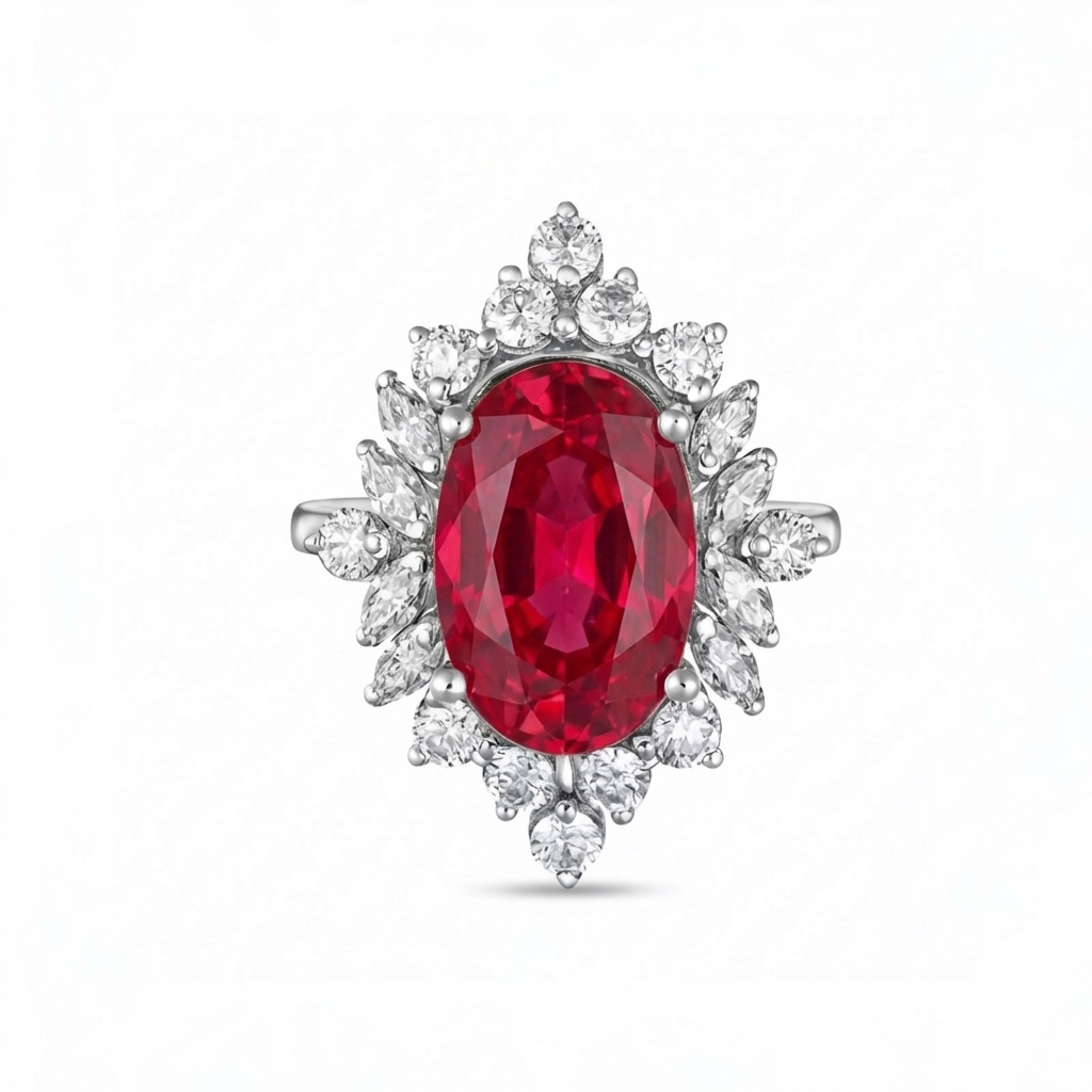 Velara Crown Ring – Red Ruby