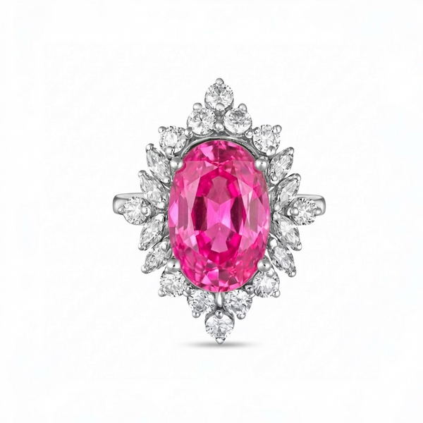 Velara Crown Ring – Vivid Pink Sapphire