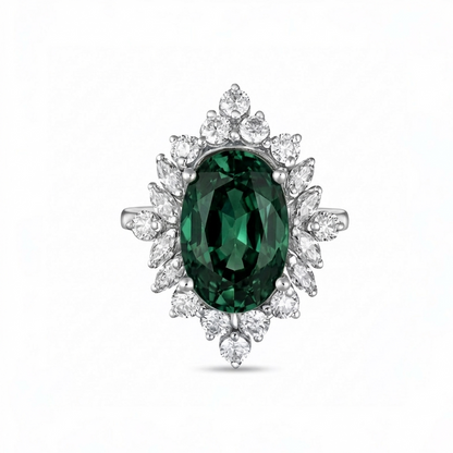 Velara Crown Ring – Zambian Green Emerald