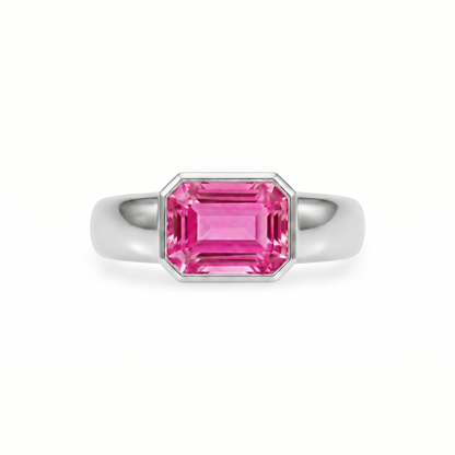Nexus Lateral Solitaire Ring – Vivid Pink Sapphire